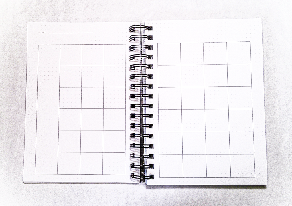 Black Monthly Weekly Daily Tracker Planner