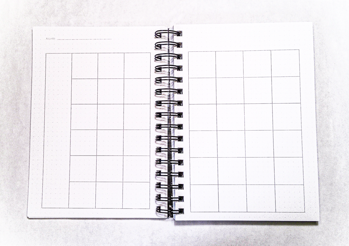 Black Monthly Weekly Daily Tracker Planner