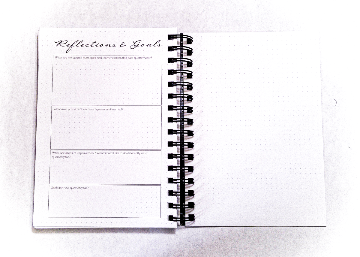 Black Monthly Weekly Daily Tracker Planner